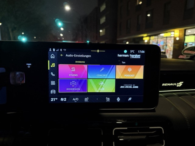 Renault 5: Audioeinstellungen (Bild: Dirk Kunde)